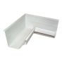 Gutter Interior Corner - Galvanized Steel - White