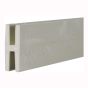 Moulure de division en PVC, Gris, 2 1/4" x 3/4" x 98"