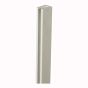 Moulure de finition en PVC, Gris, 1 1/4" x 3/4" x 98"
