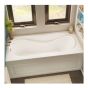 Brome Alcove Bathtub - 60" x 30" - Acrylic - White - Right-Hand Outlet