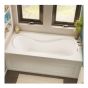 Brome Alcove Bathtub - 60" x 30" - Acrylic - White - Left-Hand Outlet