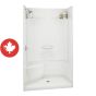 Essence Shower - 48″ x 34" - Acrylic - Central Drain - Left Seat - White