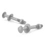 Carriage Bolts with Nut and Washer, Pan Head - Hot-Dip Galvanized Steel - 2 1/2" - 4/Pkg