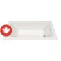 Bain encastré rectangulaire Elara, 60" x 31", acrylique, blanc