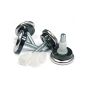 Adjustable Glides with Cushioned Steel Base - Nickel - 30 mm x 25.4 mm - 4/Pkg