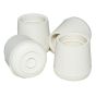 Rubber leg tip - White - 1 1/4" - 4/Pkg