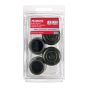 Rubber leg tip - Black - 1" - 4/Pkg