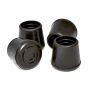 Rubber leg tip - Black - 7/8" - 4/Pkg
