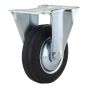 Euro Series Industrial Rubber Casters - Model: Rigid - 4"
