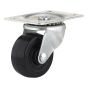Industrial Black General-Duty Rubber Casters - Model: Swivel - 2 1/2" x 82 mm