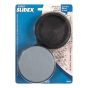 SUPER SLIDEX Gray Round Ultra-Sliding Glides - 2 11/16" - 4/Pkg