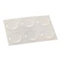 PRO-TEC PVC Round Bumper Pads - Clear - 3/4 in x 2.2 mm - 6/Pkg