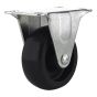 Industrial Black General Duty Polypropylene Caster - Model: Rigid - 2" x 62 mm