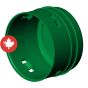 Bouchon extérieur à clip, 4", vert