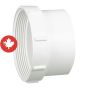 PVC/BNQ Sewer And Drain Adapter - 4" - White