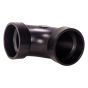 Coude 90° en ABS DWV, long, 2", femelle, noir