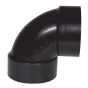 ABD DWV 90° Elbow - 4" - Hub - Black