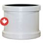 PVC/BNQ 90° Elbow - 4" - Spigot x Hub - White