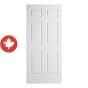Interior Door With 6 Panels - White - 1 3/8" x 24" x 80"