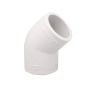 Coude de 45°, 1", blanc