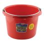 Grand seau à dos plat Fortiflex, rouge, 7,5 l, 10" x 8"