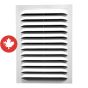 Standard Rectangular Gable Vent - 12" x 18" - White