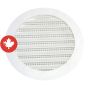 Plastic Round Mini Louver - 3" - White