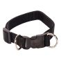 Collier à chien ajustable en nylon, noir, 1" x 16" à 26"