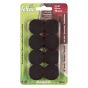 PRO-TEC Self-Adhesive Round Medium Felt Pads - Black - 1 1/8" - 16/Pkg
