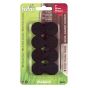PRO-TEC Self-Adhesive Round Medium Felt Pads - Black - 1" - 16/Pkg