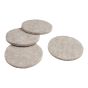 PRO-TEC Self-Adhesive Round Medium Felt Pads - Beige - 57 mm - 4/Pkg