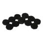 PRO-TEC Self-Adhesive Round Medium Felt Pads - Black - 3/4" - 24/Pkg