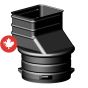 Adaptateur à gouttière, 4", noir