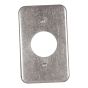 Single receptacle metal cover