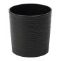Malwa Round Flower Pot - 8" - Black