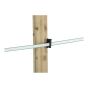 Isolateur de clôture électrique pour poteau de bois, 80/pqt, noir