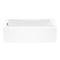 Bosca Alcove Bathtub - 59 3/4" x 30" - Cubic Design - Acrylic - White - Left-Hand Outlet