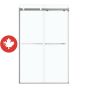 Porte de douche coulissante, Duel, 44"-47" x 70 1/2"-74", verre, chrome