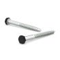 Colored Lag Bolts - Matte black - 1.5" - 6/Pkg
