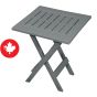 Table d’appoint pliante, 15,25" x 17", gris neutre