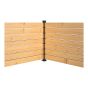 Ensemble de poteaux de coin, 44", noir