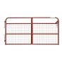 True North Light Farm Gate with Mesh - 20-Gauge - Red - 8'
