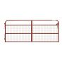 True North Light Farm Gate with Mesh - 20-Gauge - Red - 10'