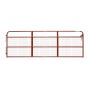 True North Light Farm Gate with Mesh - 20-Gauge - Red - 12'