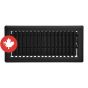 Matte Black Floor Register - 2 1/4" x 12"