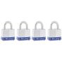 Pin tumbler padlock - 1 1/2" x 3/4" - 4/Pkg