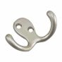 3" Double Wardrobe Hook - Brushed nickel - 72 mm x 49 mm