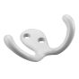 3" Double Wardrobe Hook - White - 72 mm x 49 mm