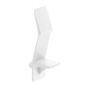 Support en plastique avec retenue, blanc, 1/4 po x 45 mm x 13 mm, 8/pqt