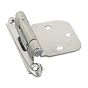 Semi-Concealed Self-Closing Hinge - Brushed chrome - 2 3/4" - 2/Pkg